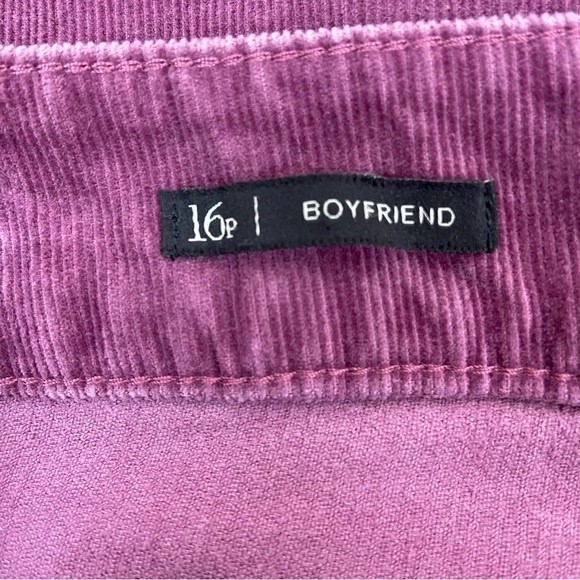 Talbots Flawless Five-Pocket Petite Boyfriend Burgundy Corduroy Pants Size 16P - Picture 7 of 8